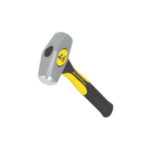 Heavy-duty 10 LB sledge hammer with shock-absorbing TPR handle for demolition and construction tasks.