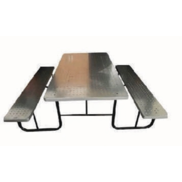 Model BSF-STLBN-Stainless steel Table with Bench (6P)